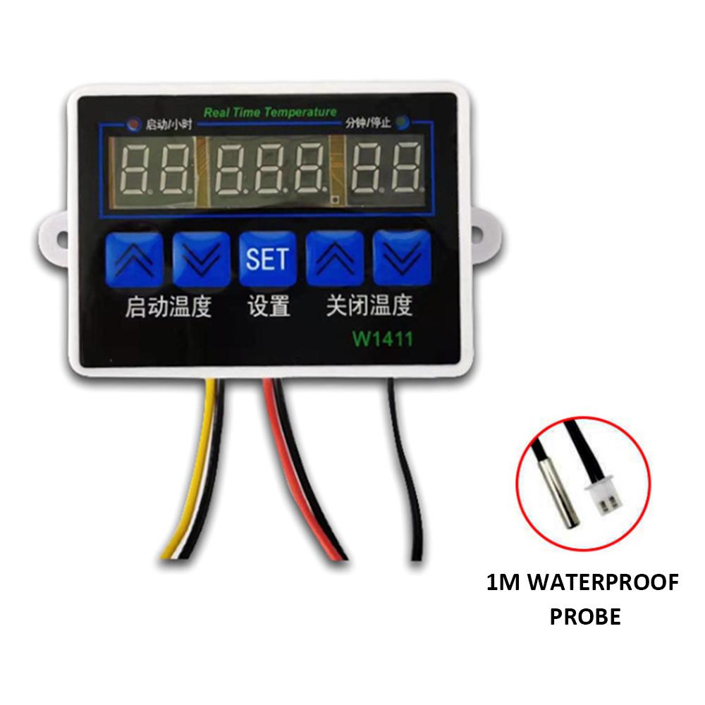 W1411 Intelligent Digital Temperature Controller NTC Sensor Temp Control Thermostat for Freezer Fridge Hatching