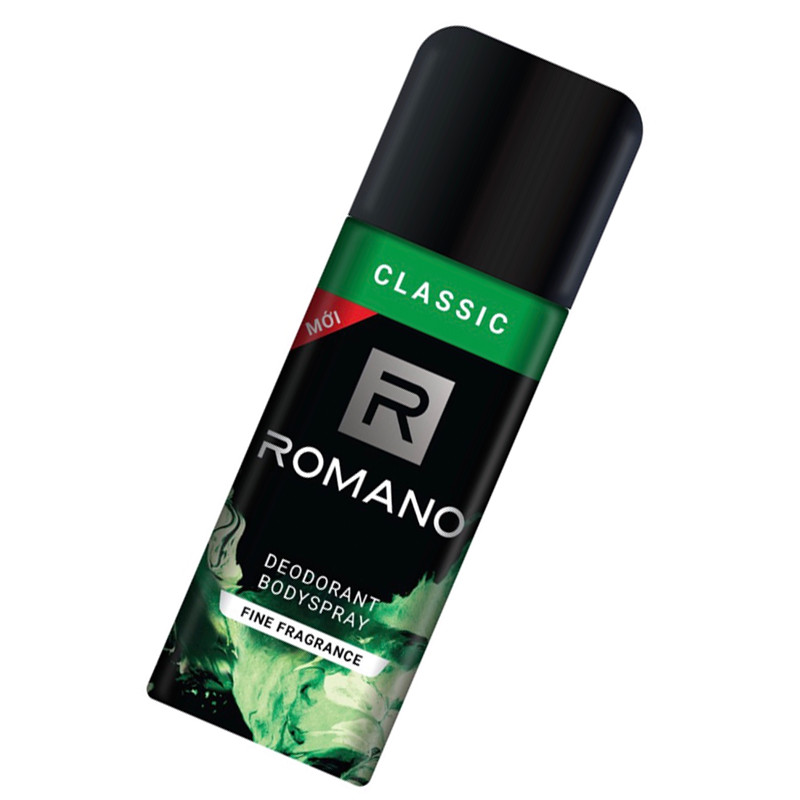 Bộ 3 chai xịt khử mùi  Romano Classic 150ml +Tặng kèm nước hoa bỏ túi Romano 18ml (Màu ngẫu nhiên)