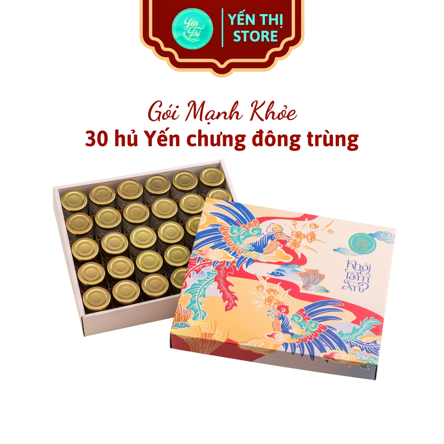 (Tặng muỗng gỗ đơn 450k)Yến Thị- Gói 30 Hũ Qùa Tặng- 30% Yến- Yến Sào Khánh Hòa