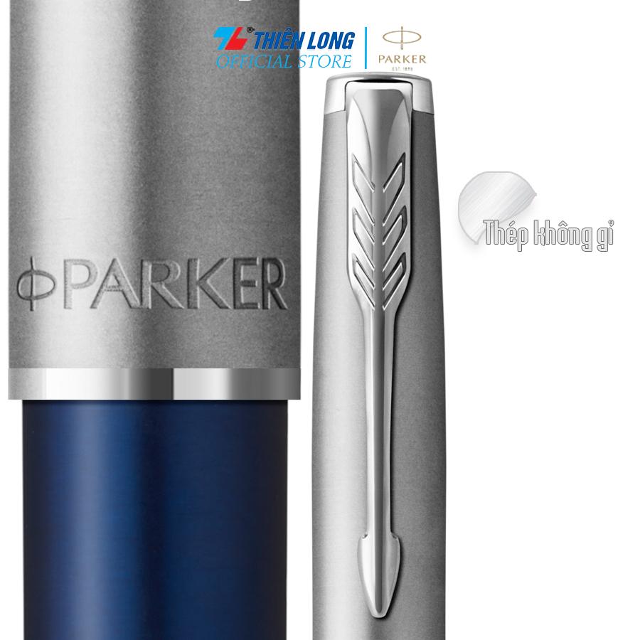 Bút bi cao cấp Parker SON X-SB Metal Blue CT TB-2146774 - Thép không gỉ