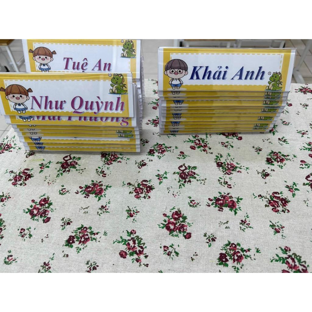 Combo 10 cái Bảng chức danh mica, menu mica chữ A, bảng giá sản phẩm, tên sản phẩm đủ size