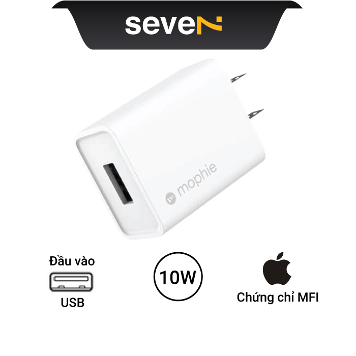 CỦ SẠC MOPHIE 10W USB – A WHITE – 409905551 Hàng chính hãng