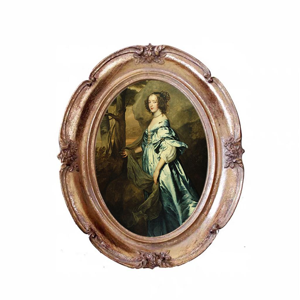 Resin Photo Frame Oval Antique Frames for Wedding Gifts Home Decor