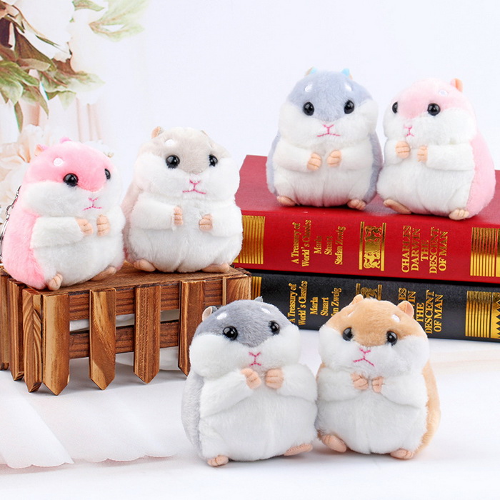 Móc khóa chuột Hamster dễ thương V.3, Móc khóa hình chuột Hamster siêu đáng yêu màu sắc dễ thương - Màu ngẫu nhiên