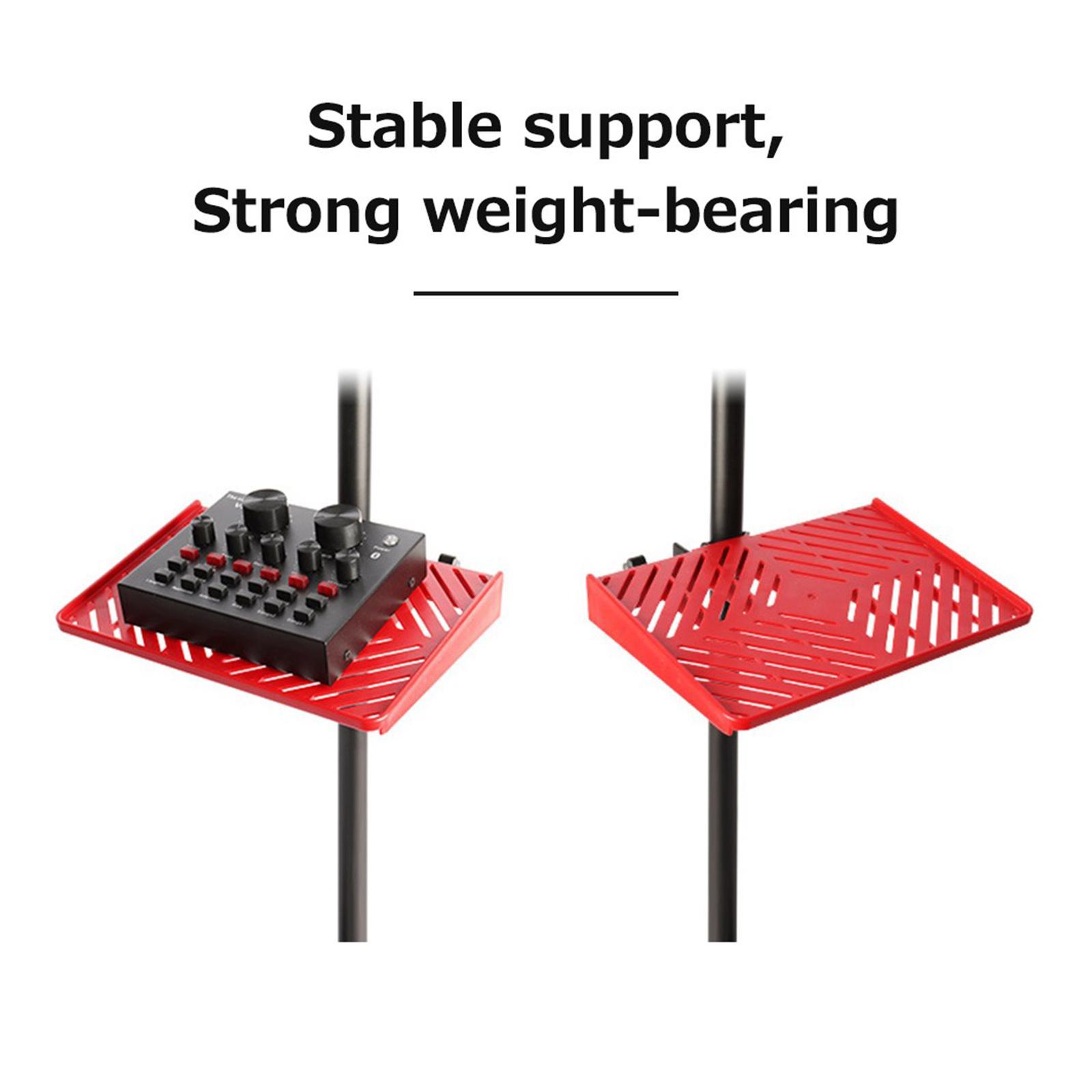 Mic Stand Soundcard Tray Detachable Sound Card Rack for Live Performance