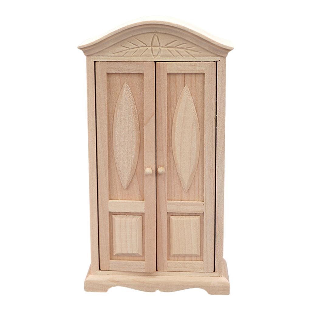 Mini 1/12 Scale Doll House Wood Cabinet Furniture Toys  Gifts