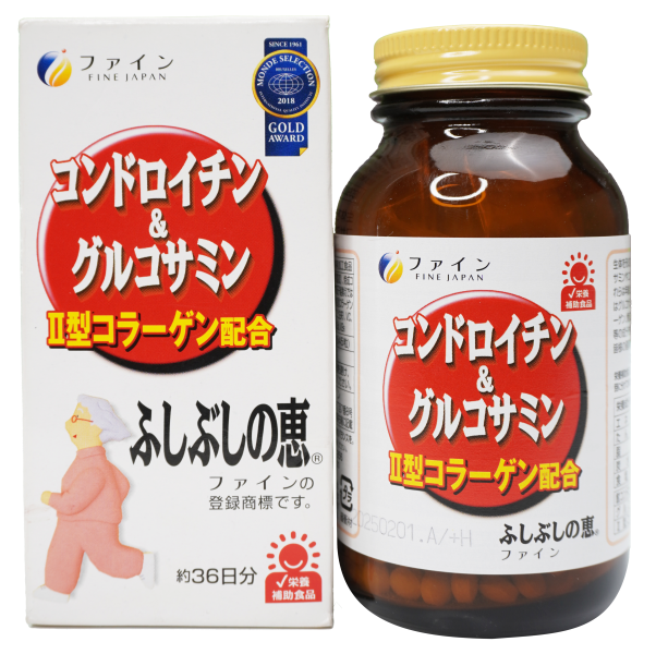 Viên Uống Hỗ Trợ Xương Khớp Glucosamine và Chondroitin Fine Japan - Nhật Bản