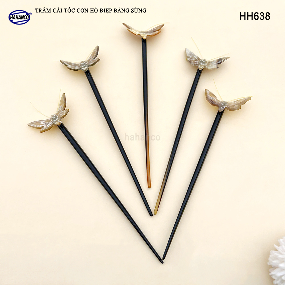 Trâm Cài Tóc Hồ Điệp Bằng Sừng HAHANCO Phụ Kiện Cài Tóc Cho Phái Nữ - HH638
