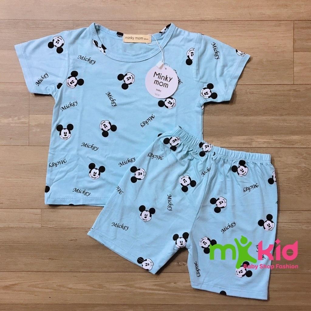 Bộ Cộc Tay Cho Bé FREE SHIP Bộ Minky Mom Cộc Tay Cho Bé Trai Bé Gái Chất Thun Lạnh siêu mềm mịn thoáng mát