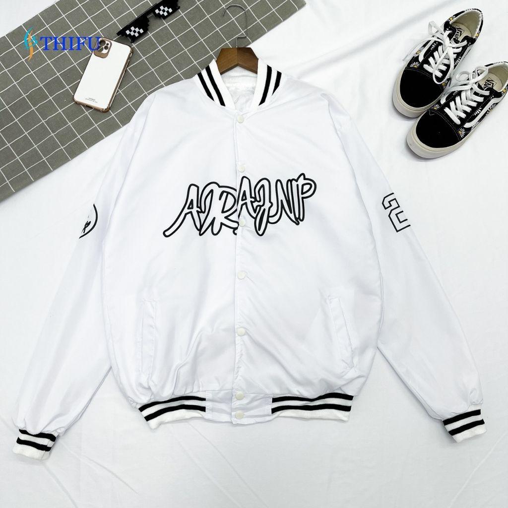 Áo Khoác Dù THIFU FASHION Dáng Bomber Unisex Hai Lớp In Chữ Độc Đáo, Chất Liệu Cao Cấp - HÌNH THẬT, VIDEO THẬT