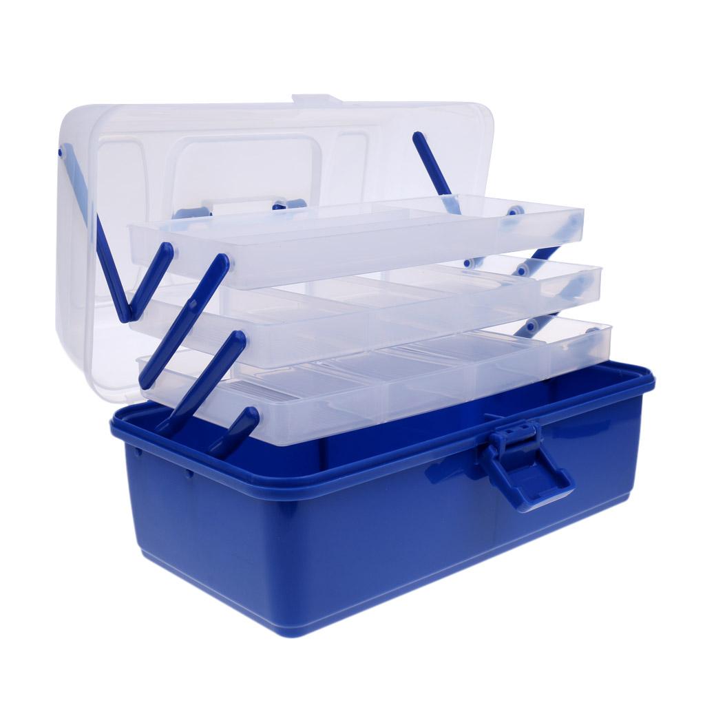 3 layers/4 layers Waterproof Fishing Tackle Box Fishing Hooks Lures Baits Storage Case