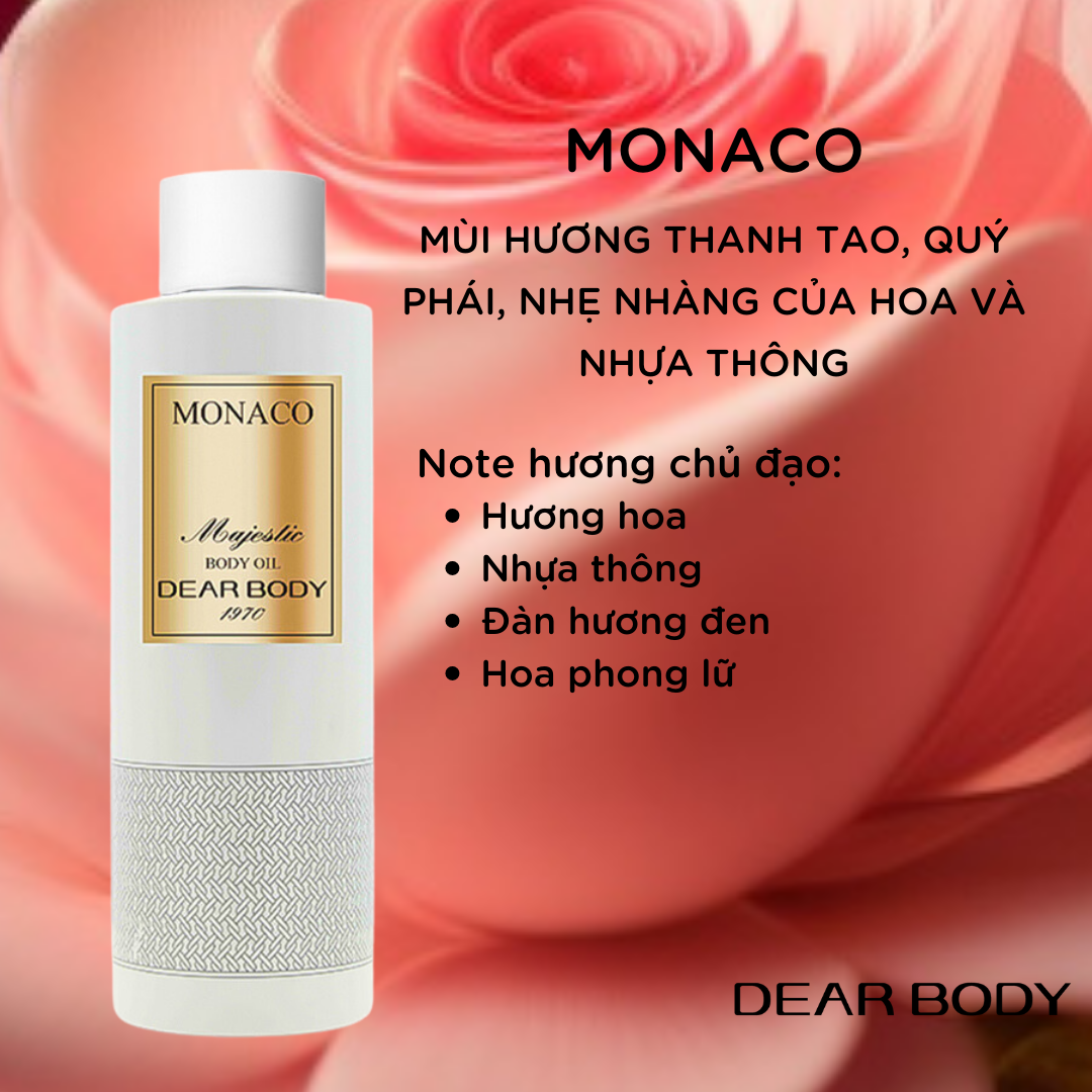 Dầu Massage DEAR BODY 270ml Dành Cho Nữ - Giải Pháp Giúp Da Mềm Mịn - Căng Bóng - Thư Giãn - Cấp Ẩm - Hương Thơm Mát - Ngọt Ngào