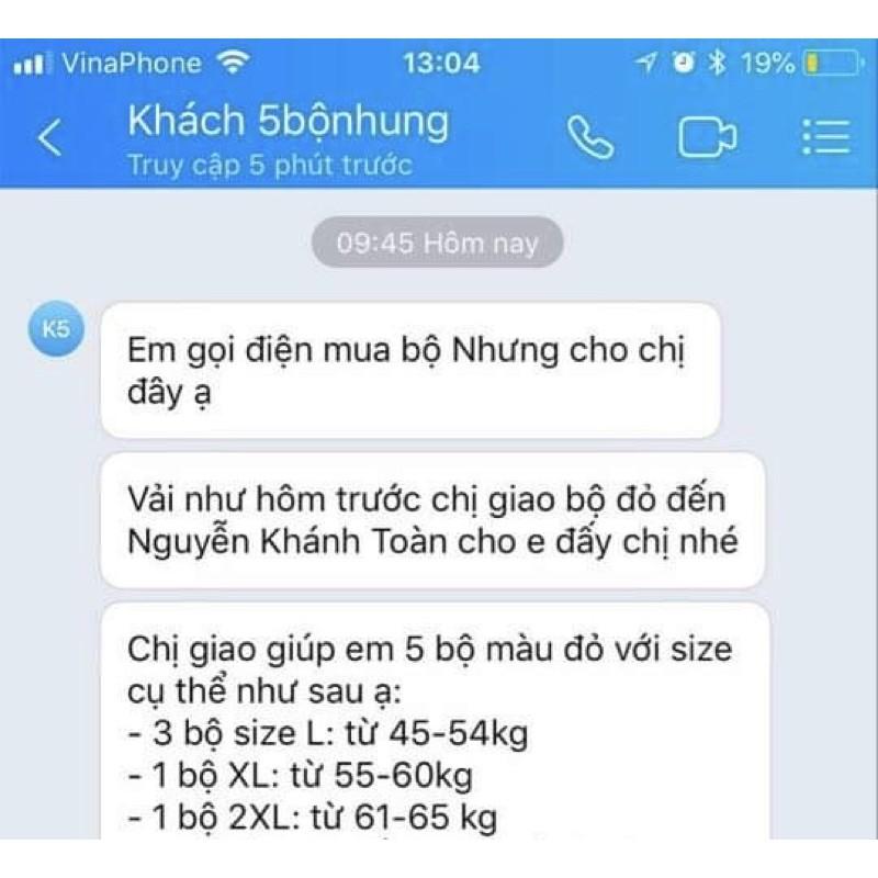 Bộ đồ nhung trung niên mặc nhà dành tặng Mẹ