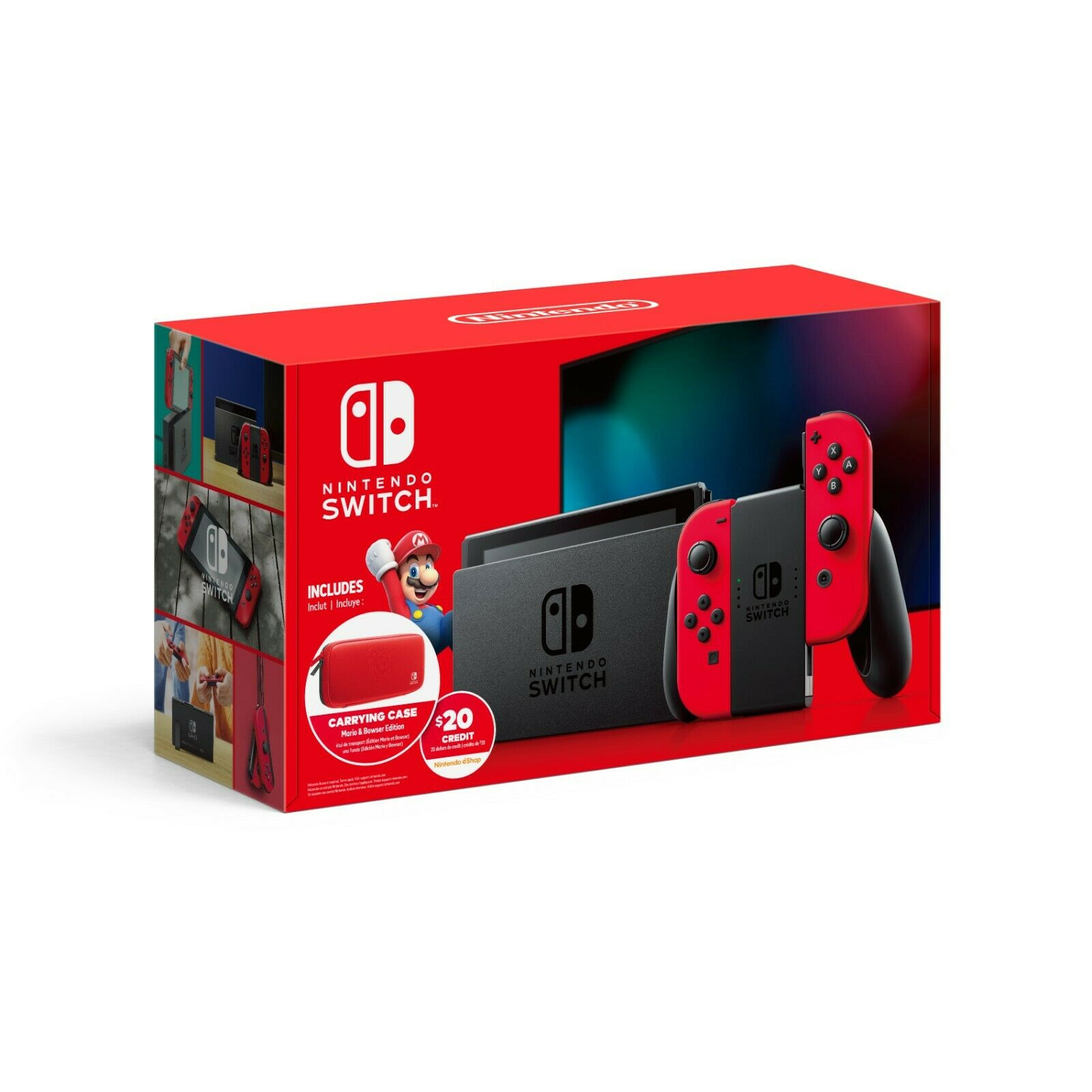 Bộ Máy Chơi Game Nintendo Switch Bundle Mario Kèm 2 Game Rabbids Kingdom Battle + Starlink - new model 2019- hàng nhập khẩu