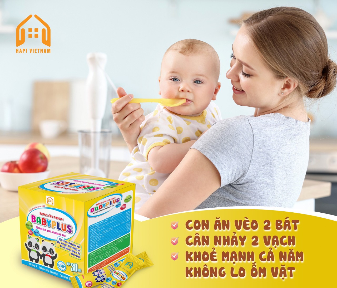 Siro Ăn Ngon BaBy Plus-Cải Thiện Tình Trạng Biếng Ăn Giúp Bé Tăng Cân Khỏe Mạnh