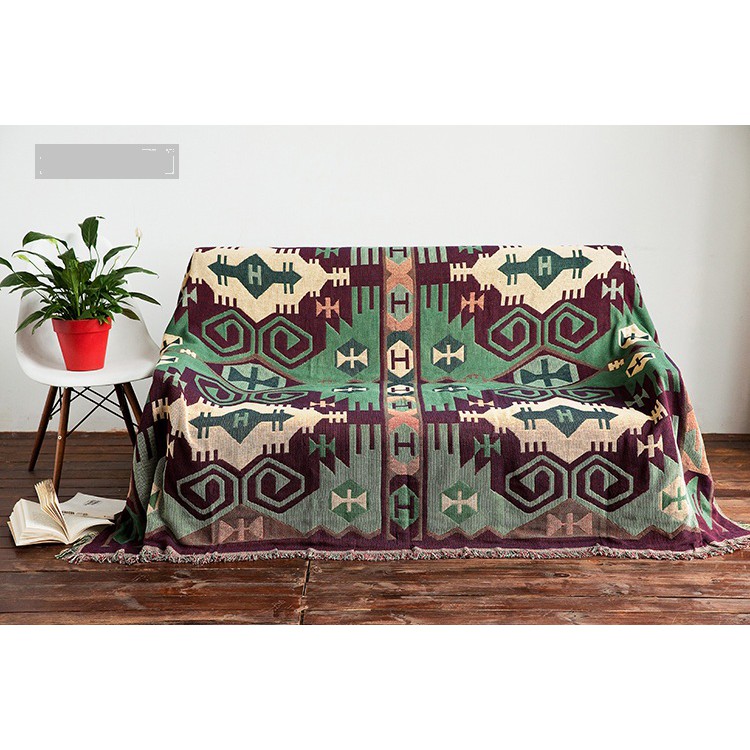 Thảm Thổ Cẩm Phong Cách Bohemian, Thảm Vintage 130x180cm