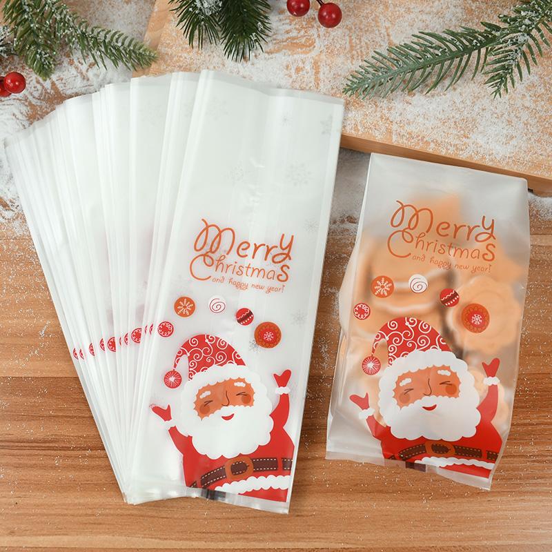 Bộ 50 Giáng Sinh Ông Già Noel Túi Quà Giáng Sinh Túi Quà Giáng Năm Mới 2023 Bánh Quy Kẹo Bao Bì Túi 23*8Cm