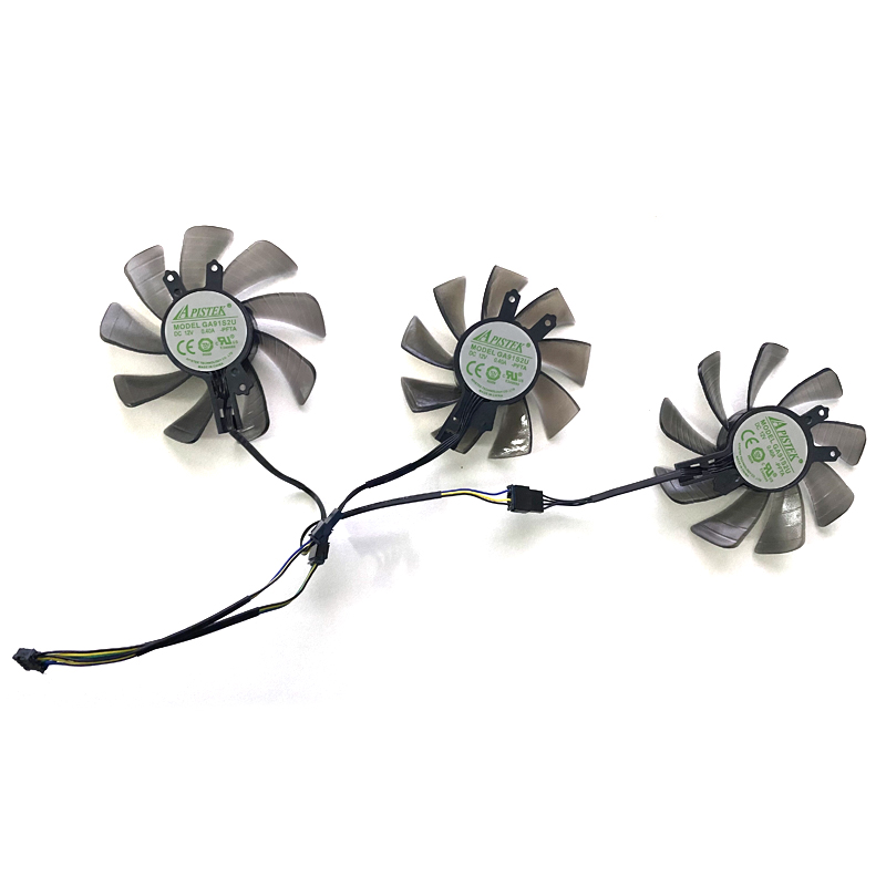 3PCS 75MM 85MM 4pin HOF GTX 1070 GPU Fan For GALAXY GeForce GTX 1070 Hall of Fame Limited Edition GTX1070 HOF Video Card Fans