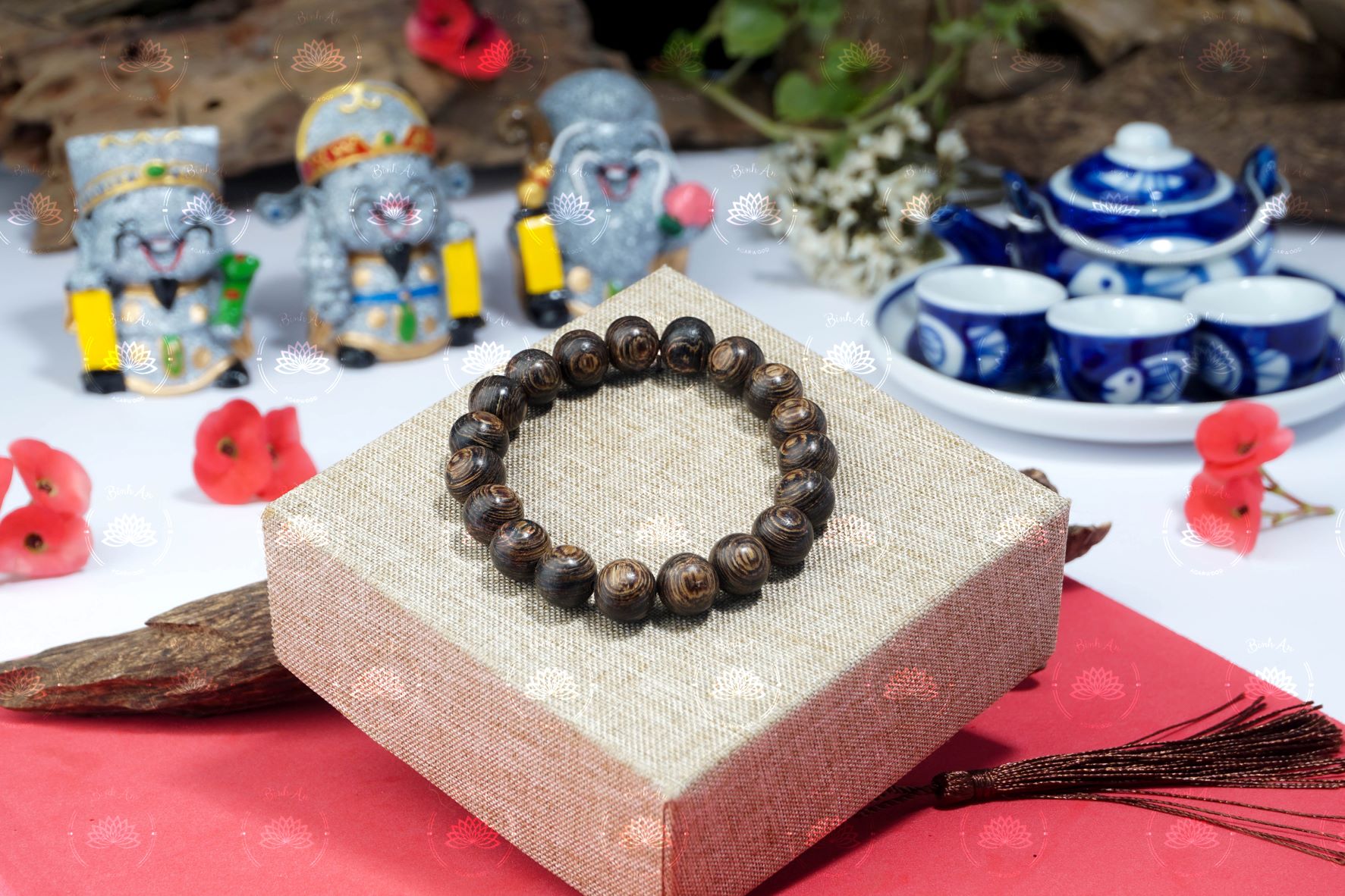 Vòng Tay Trầm Hương Tròn Đơn Sánh Chìm Nước- Trầm Hương Tự Nhiên - Size Nam Nữ, 10mm, 12mm, 14mm, 16mm, 18mm