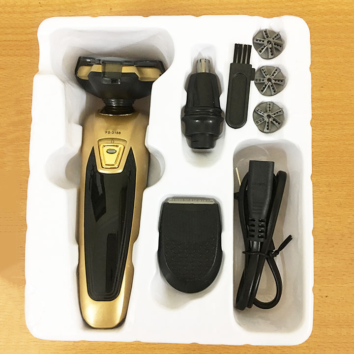 Máy cạo râu đa năng thông minh 3 lưỡi sạc điện mini
