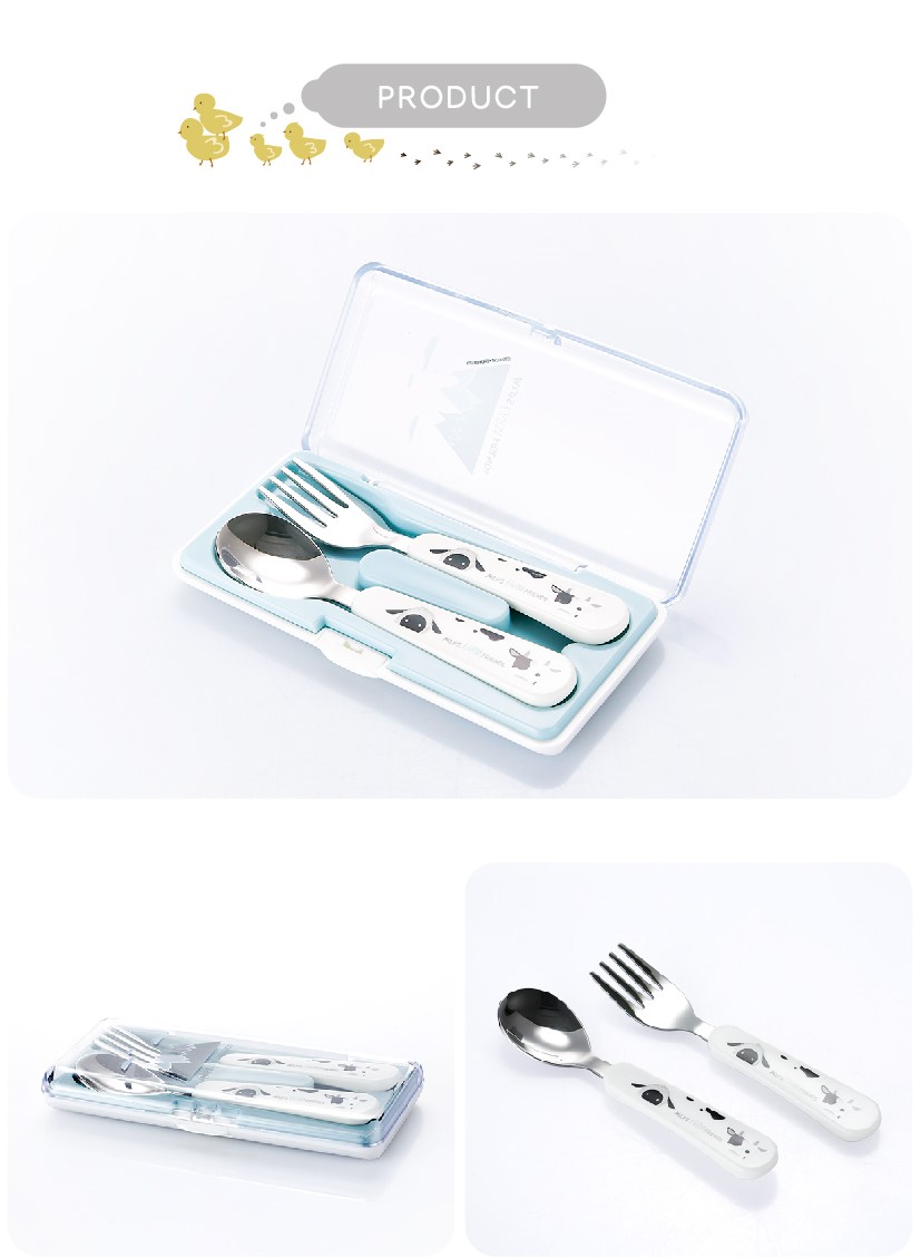 Bộ muỗng nĩa ăn dặm cho bé STENLOCK có hộp