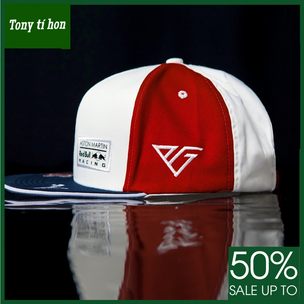 Tony tí hon - Mũ/nón kết lưỡi trai Snapback PM racing 10 thêu báo sư tử bên phối màu xanh - đỏ - trắng thời trang nam nữ cao cấp - màu xanh đen