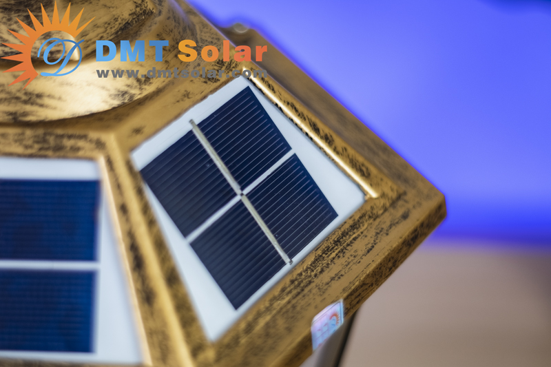 Đèn trụ cổng thuỷ tinh năng lượng mặt trời DMT-TC05 (25x25cm)