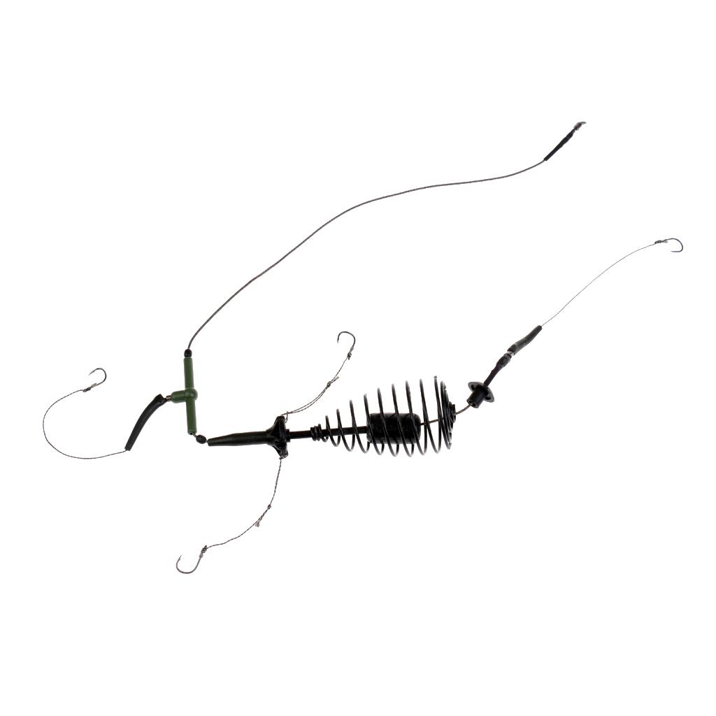 Carp Fishing Explosion Sting Hook with Sinker Lead Bait Feeder Holder