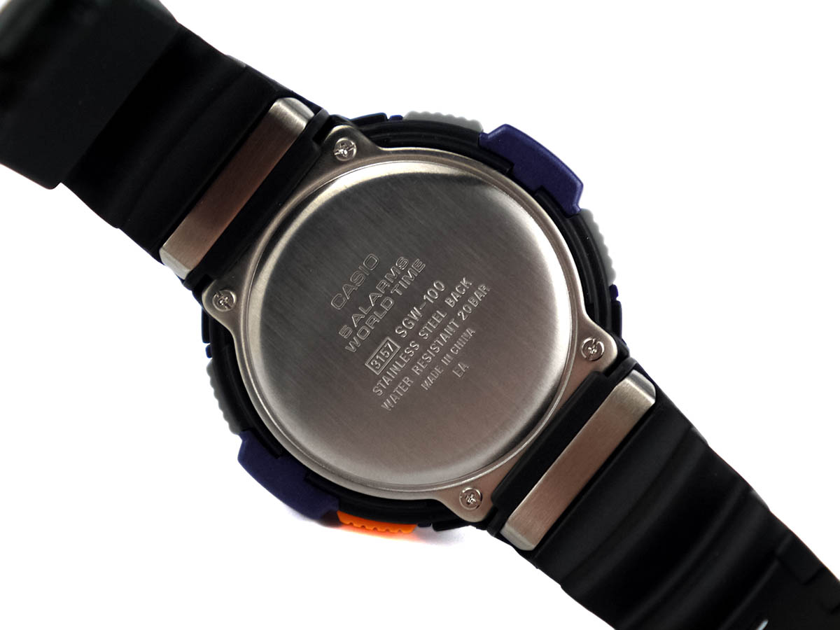 Đồng Hồ Nam Quartz Casio Twin Sensor SGW-100-2BCF Màn Hình Kỹ Thuật Số