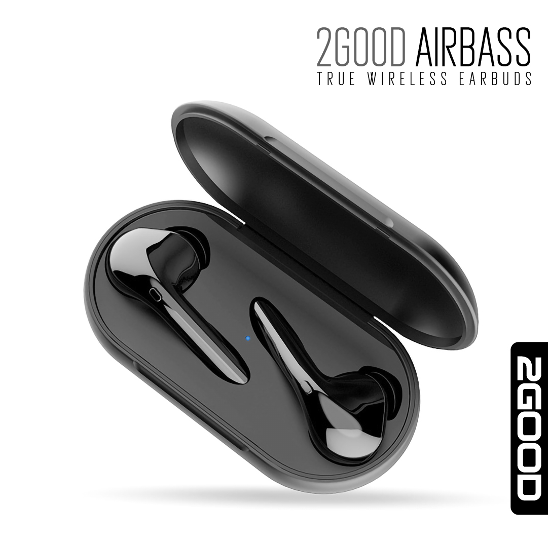 Tai Nghe Bluetooth Chính Hãng 2GOOD Airbass (EXTRA BASS , Kháng Nước Tiêu Chuẩn IPX5 , Tự động kết nối )