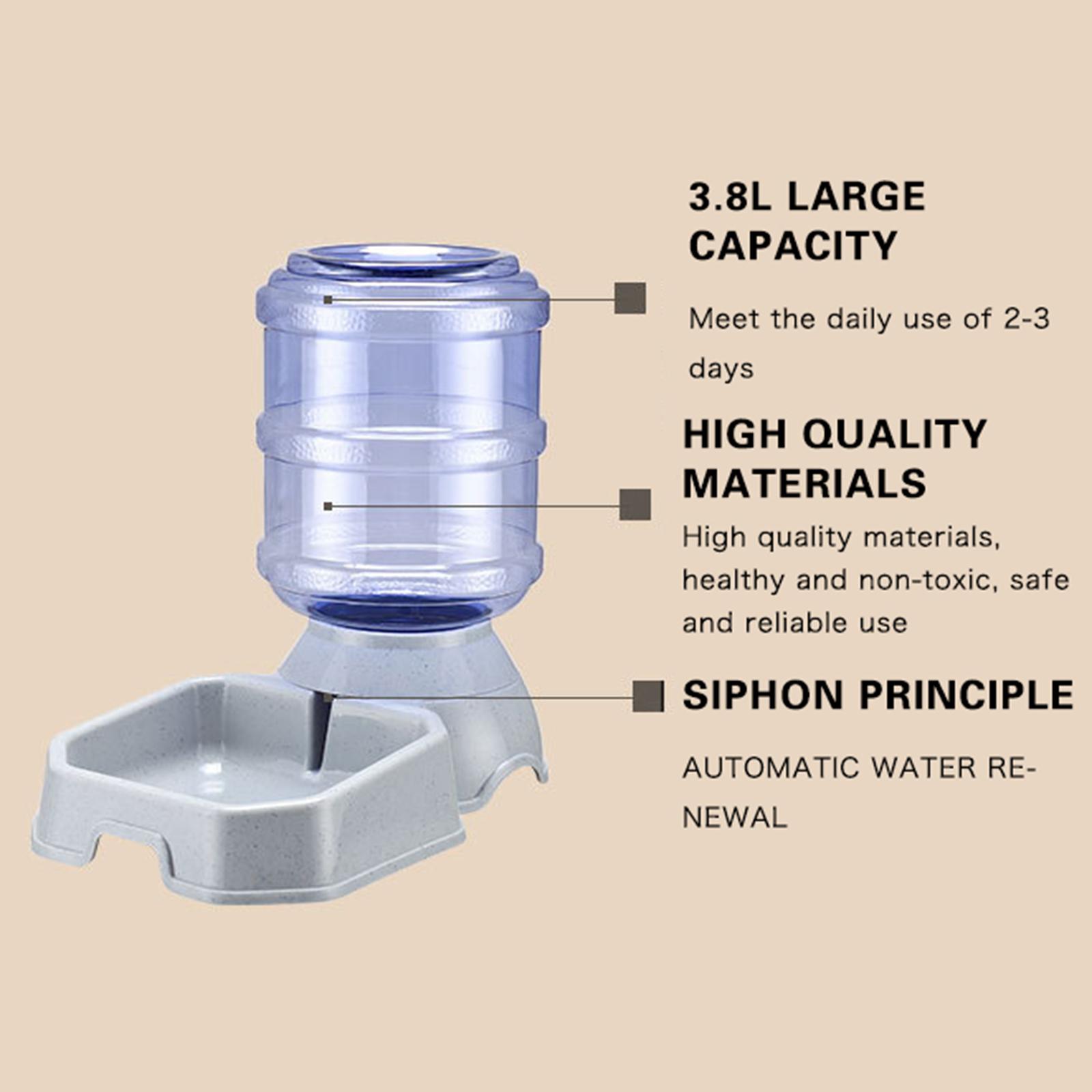 Automatic Cat Dog Feeder Water Dispenser for Small Medium Dog Pets Puppy Kitten Large Capacity 3.8L