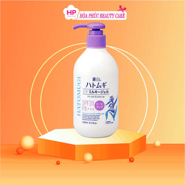 Sữa Dưỡng Thể Nâng Tone Da Reihaku Hatomugi UV Care & Tone Up Milky SPF31 PA++++