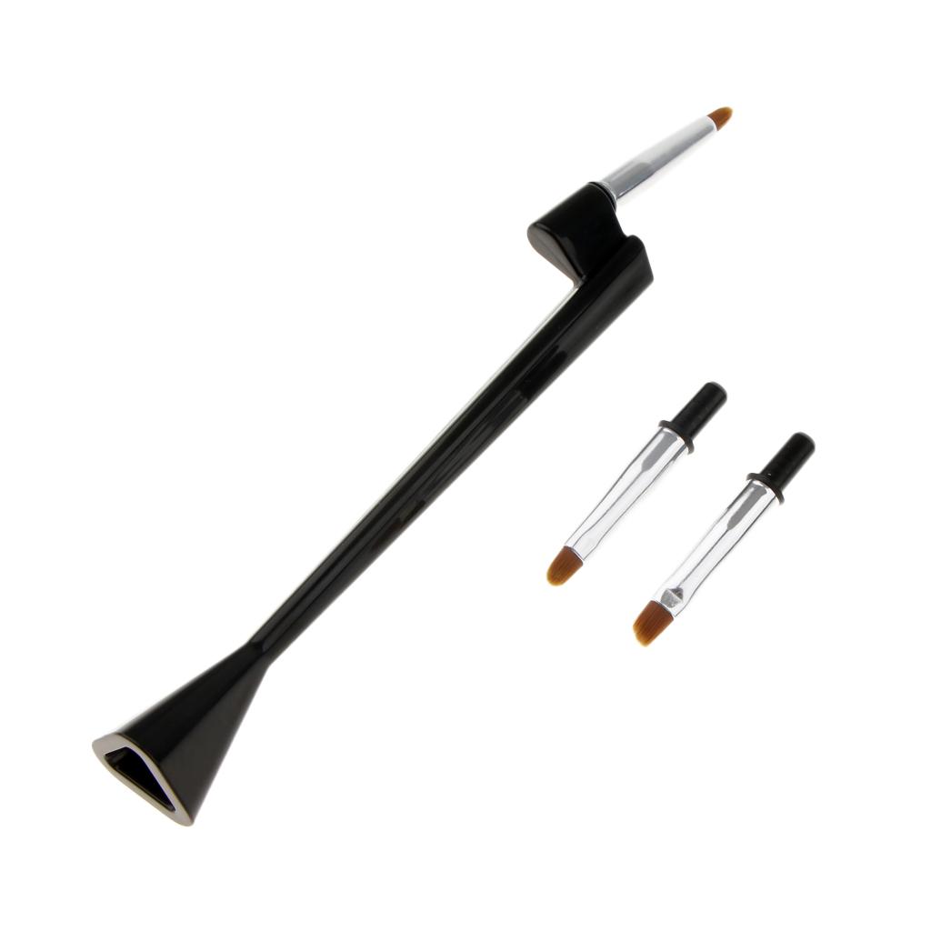 3 In 1 Makeup Eye Brush Kit Eyebrow Shadow Lip Concealer Cosmetic Brush Tool