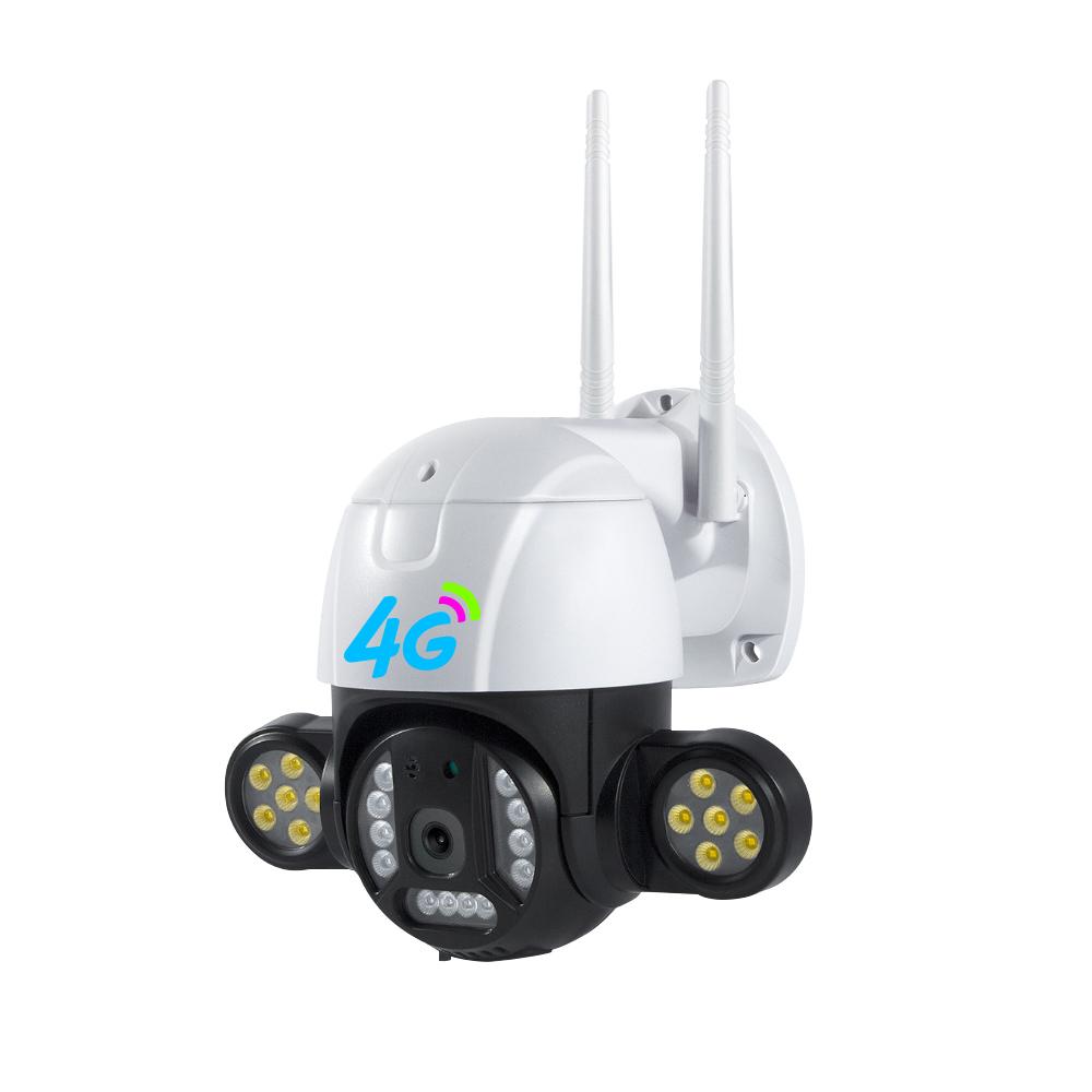 Mới Camera Hai Mắt Toàn Cảnh Không Dây 360 Độ Camera WiFi Nhận Dạng Khuôn Mặt AI Camera Liên Kết Súng Bóng Màu Sắc: 4G