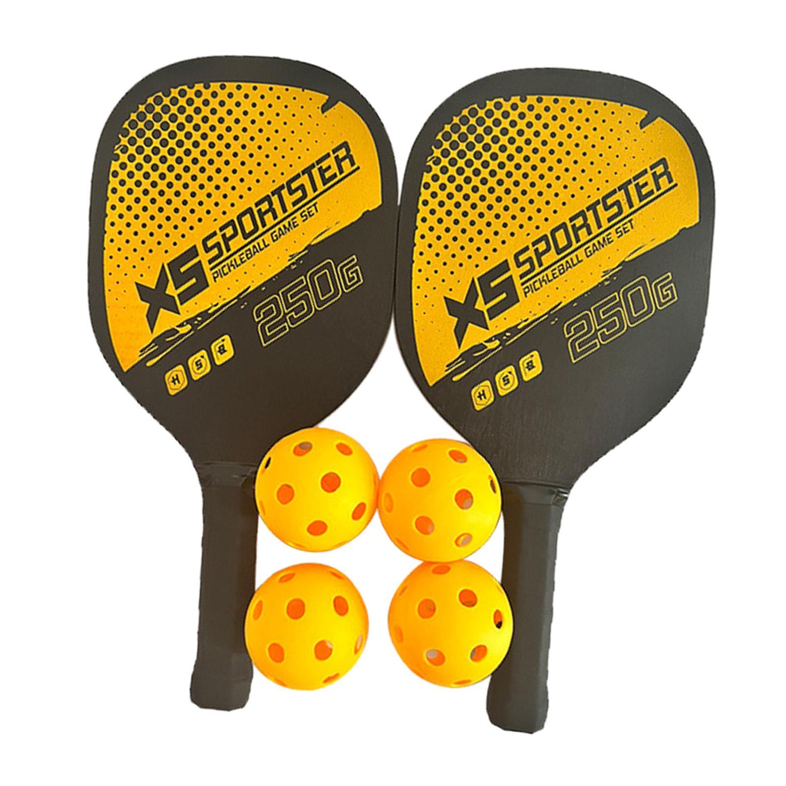Pickleball Rackets Wood Pickleball Paddles Set for Beginner Men Women Player