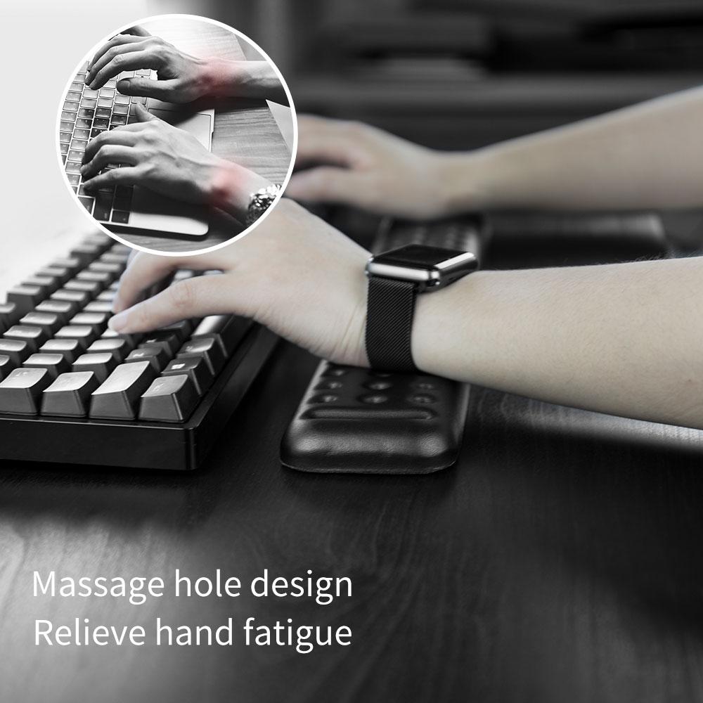 Bàn Phím Chuột Bàn Cổ Tay PU Công Thái Mút Tay Lòng Bàn Tay Hỗ Trợ Máy Tính Gõ