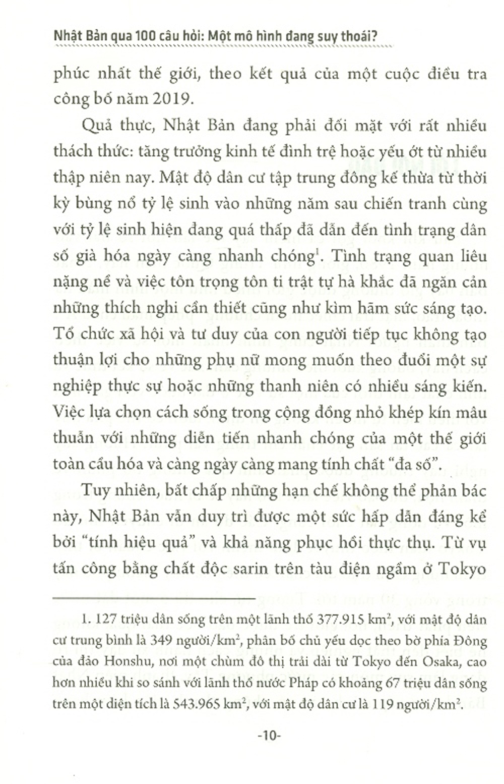 Nhật Bản Qua 100 Câu Hỏi - Một Mô Hình Đang Suy Thoái?