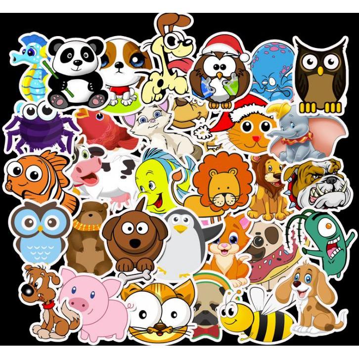 Sticker dán cao cấp ĐỘNG VẬT DỄ THƯƠNG Cực COOL ms#144