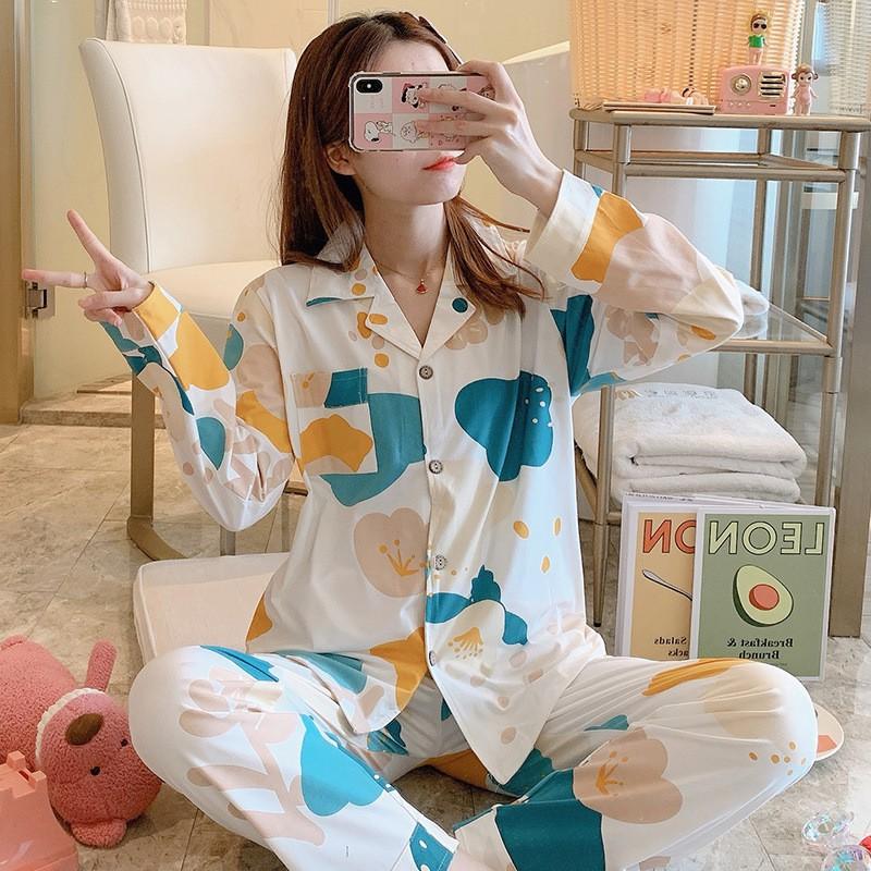 Pijama- Bộ Ngủ Nữ cotton dài tay quần dài BNNDQ07