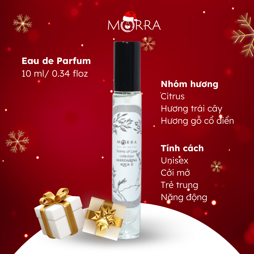 Nước Hoa Morra Unisex Morra Mandarina Aqua 11 Chai 10ml Nguyên Liệu Từ Pháp Hương Tươi Mát