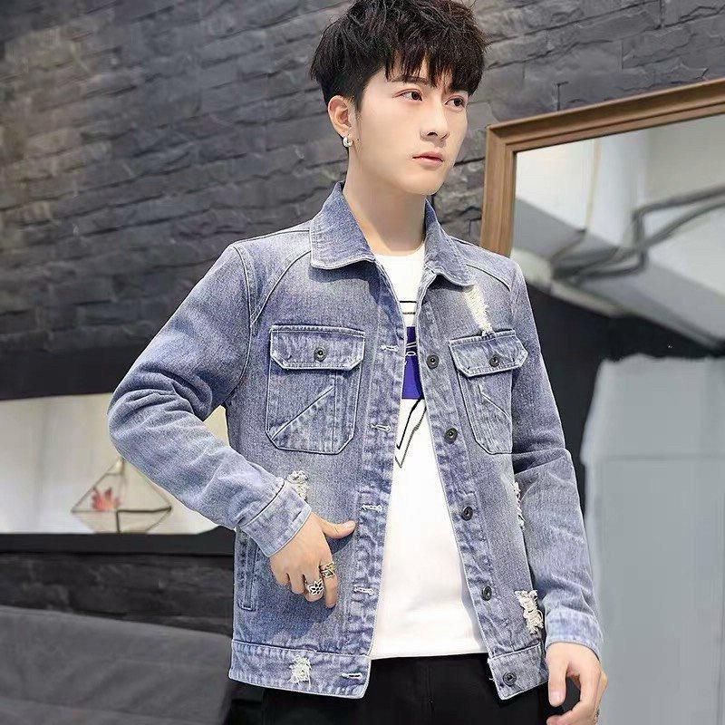 Áo khoác jean nam thời trang cao cấp, chất liệu denim thoáng mát, hàng chuẩn shop BEN Shop0807 v15