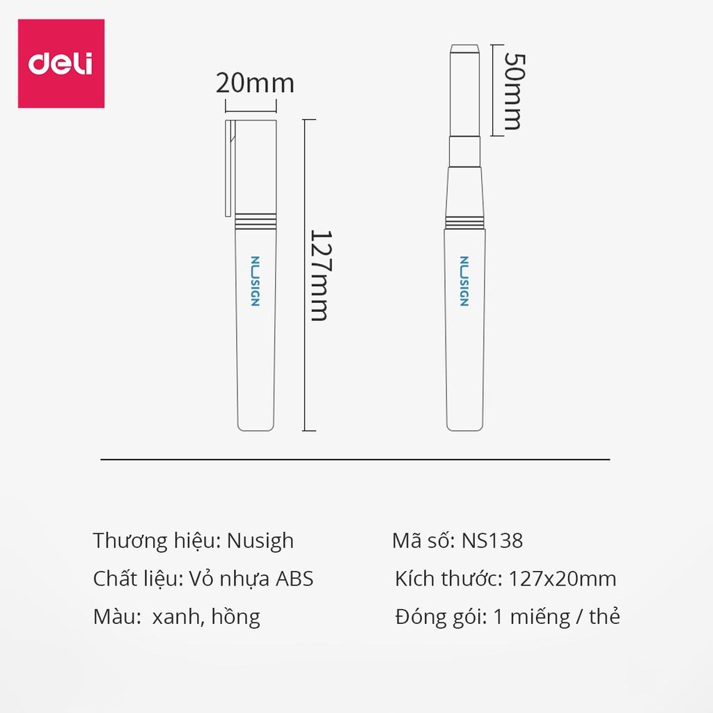 Hồ keo khô dạng bút Deli - Hồng/Xanh dương - 1 chiếc - Keo trong suốt, bám dính - Màu sắc trang nhã