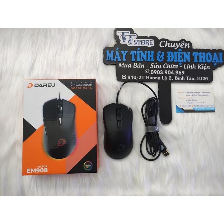 Chuột Gaming DAREU EM908 Pink / Black / White - hàng chính hãng