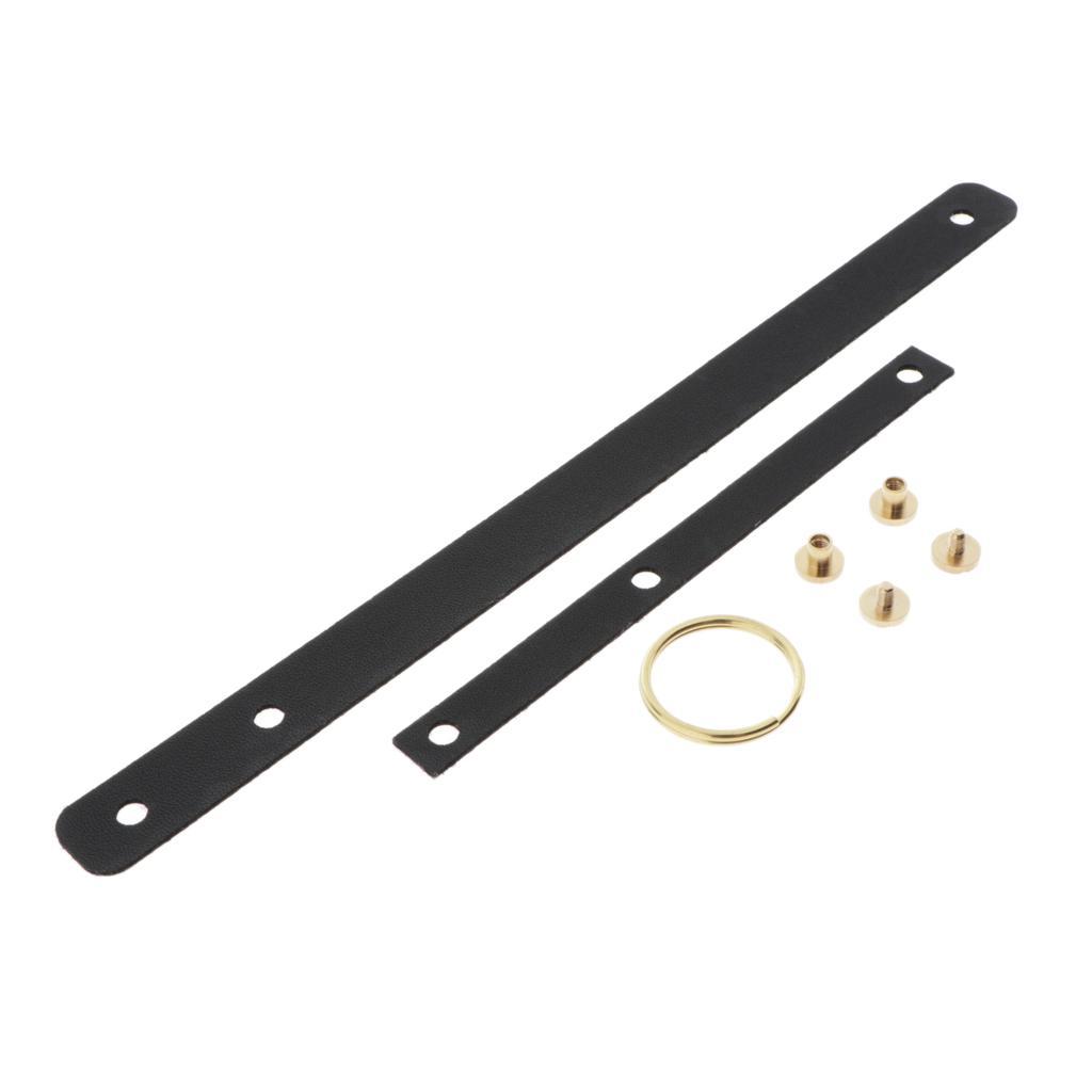 2-4pack DIY Leather Craft Making Kit Key Chain Rope Leather Material Black