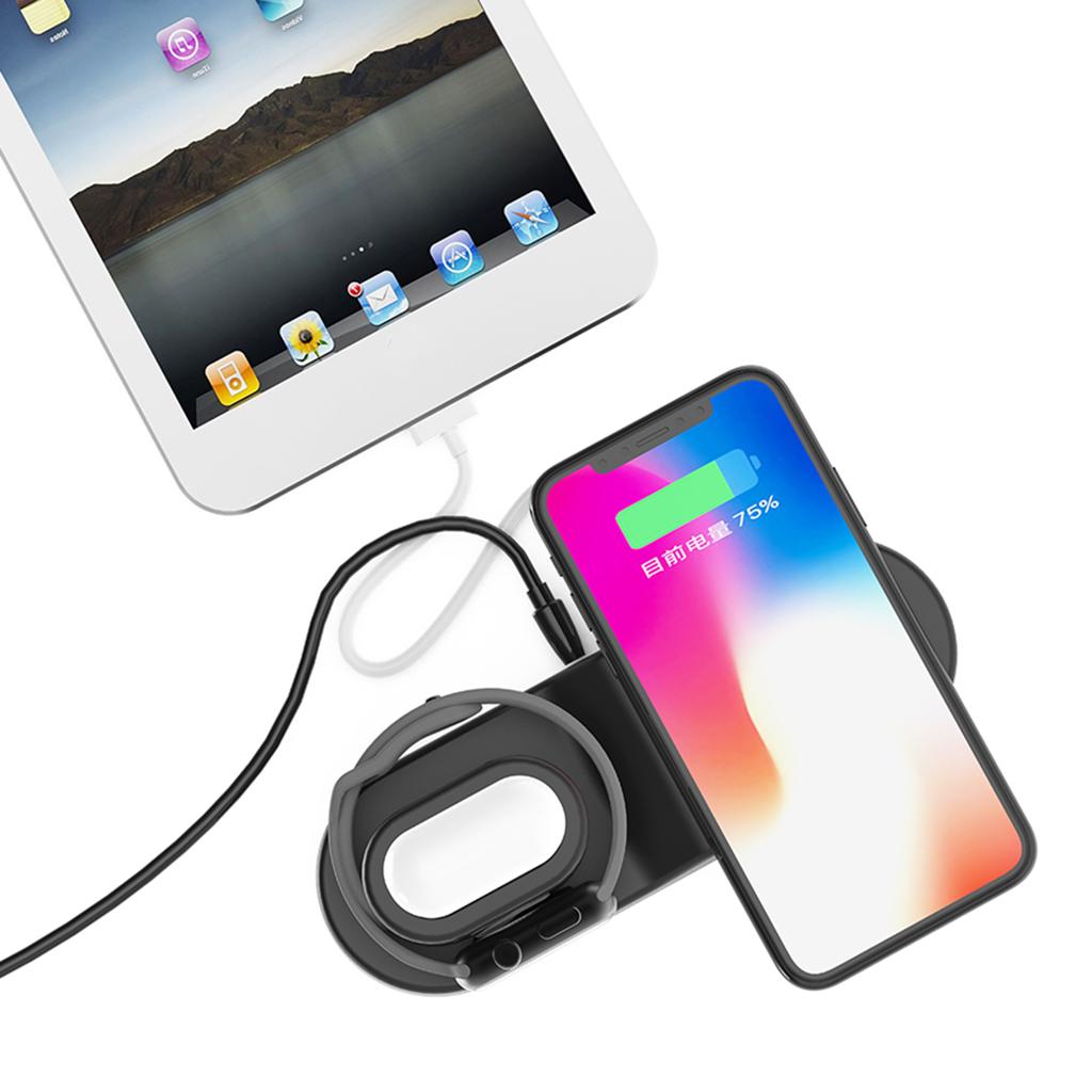 6 in 1 Charging Dock Stand Charger Holder for Apple Watch black