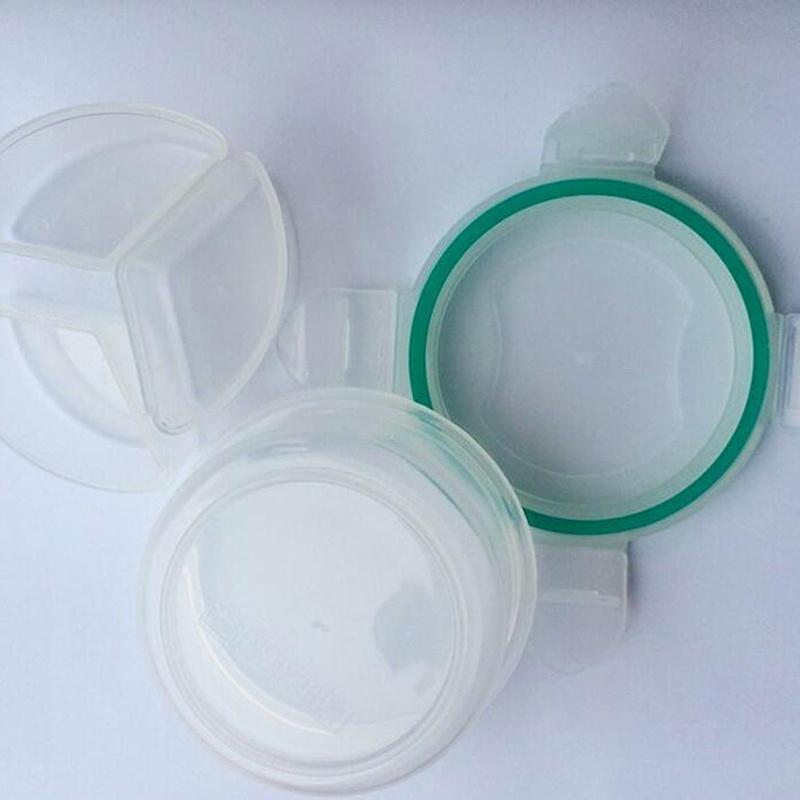1 Hộp Nhựa Tròn Trong Suốt 3 Ngăn Đựng Trang Sức Tiện Lợi