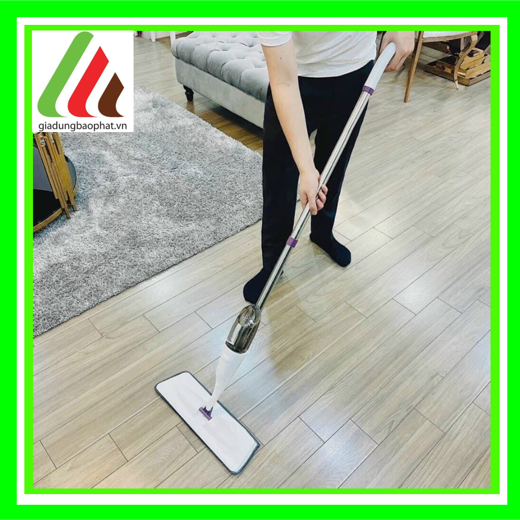 Cây lau nhà kèm bình xịt phun sương nước lau sàn đầu xoay 360 tiện dụng chắc chắn chính hãng