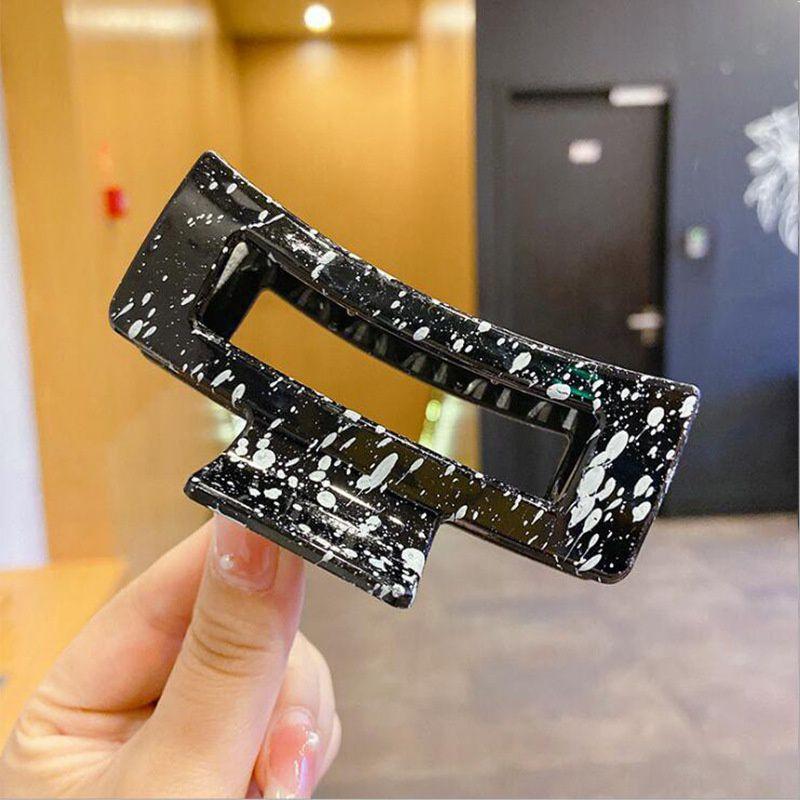 Sỉ - Lẻ Kẹp tóc hình chữ nhật đen trắng phong cách Hàn Quốc
