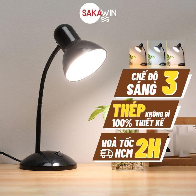 Đèn học để bàn Sakawin D5, Đèn học đèn làm việc bảo vệ mắt Bóng LED điều chỉnh 3 chế độ sáng