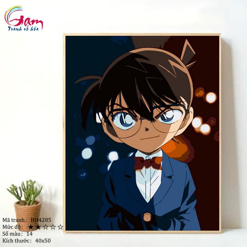 Tranh tô màu theo số anime Conan Myart HH4285  Shopee Việt Nam